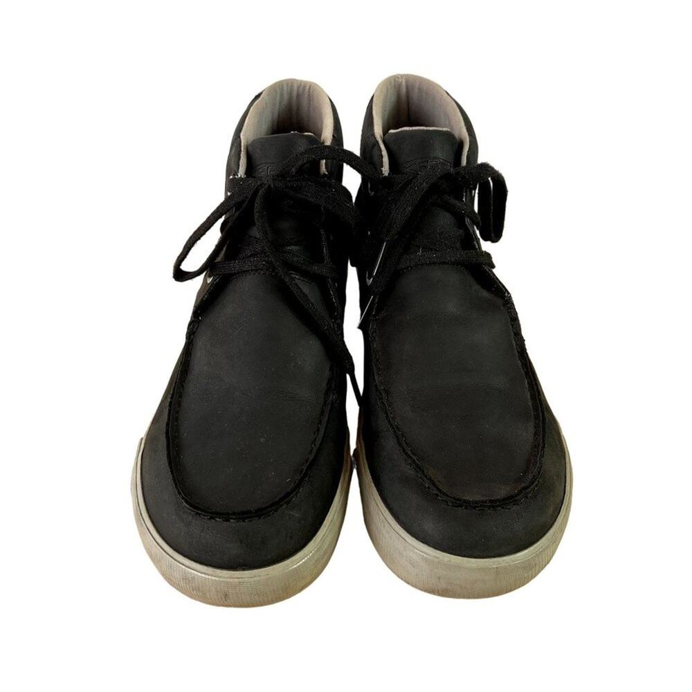 Keen Men's Timmons Chukka Boots 13 Black Soft Leather Lace Up Moc Toe Lace Up